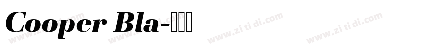 Cooper Bla字体转换